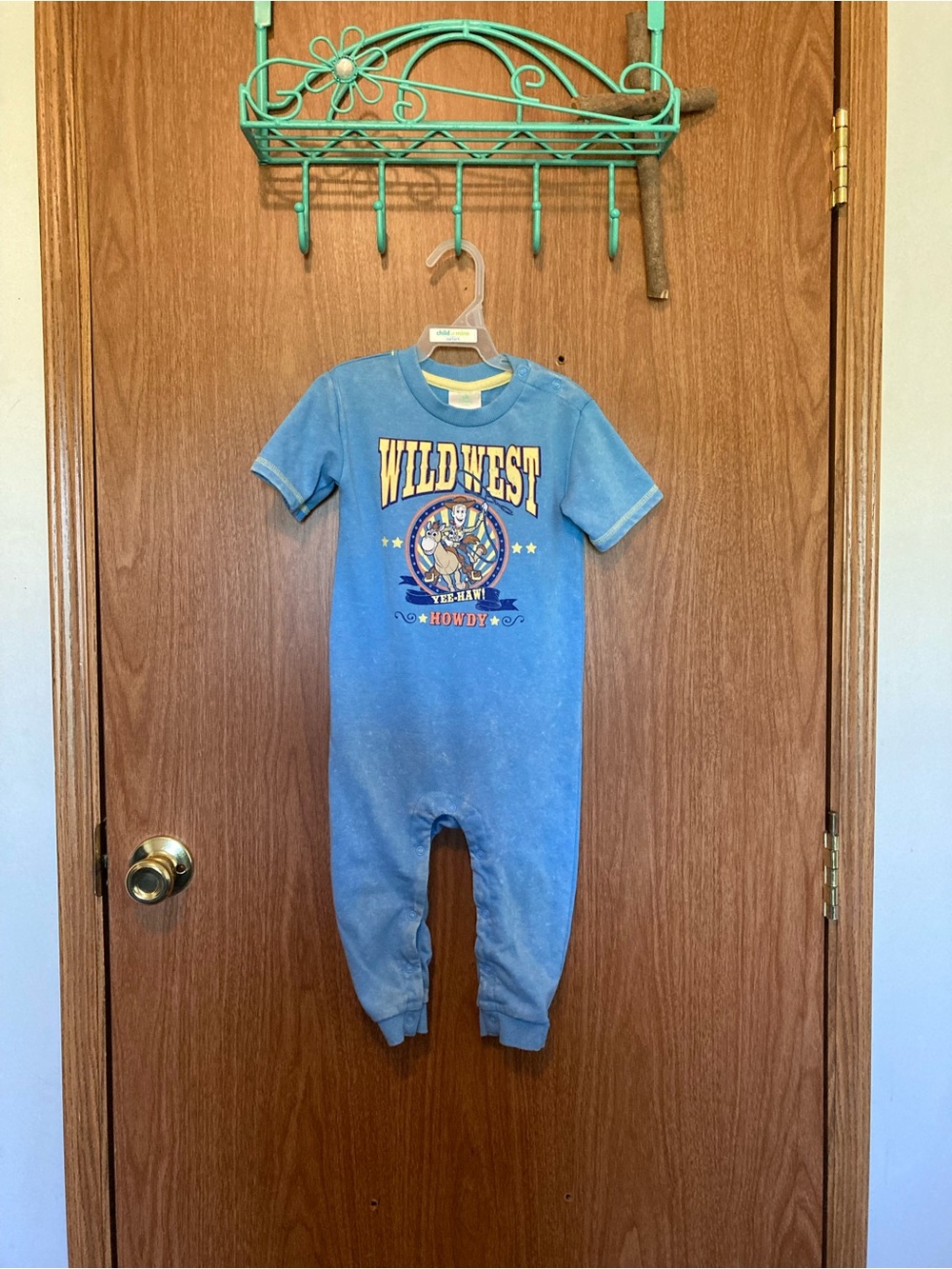 Disney Toy Story Blue 'Wild West' Kids One-Piece Romper